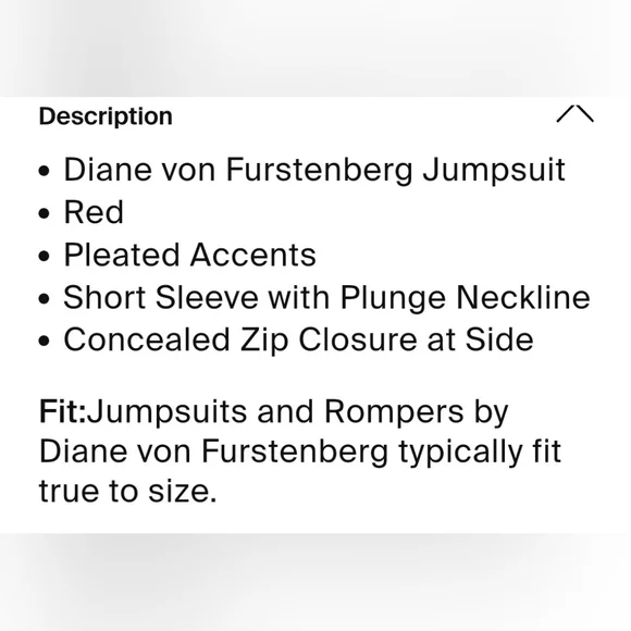 Diane von Furstenberg Jumpsuit Size 4. More information in photos! NWOT - Picture 4 of 5